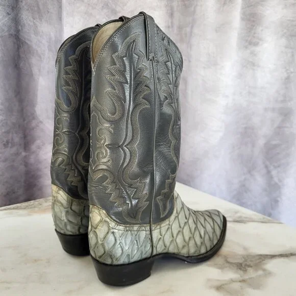 Justin Pre Ban Ant Eater Western Cowboy Boots Men's Size 8.5 D - Picture 9 of 16